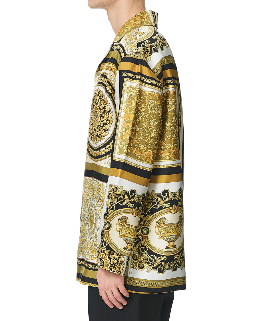 Homme | Chemises | Versace | Silk Twill Shirt White/Gold