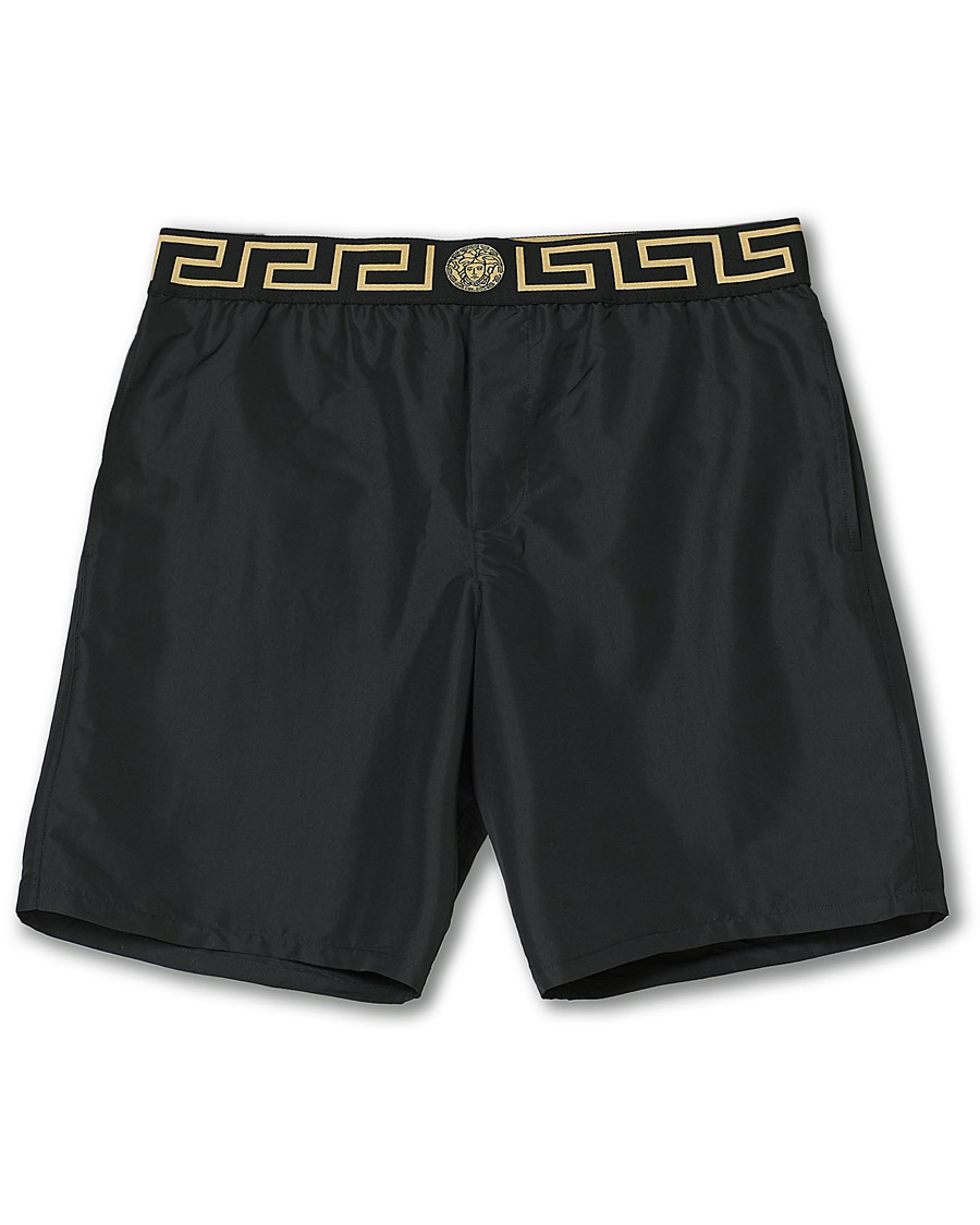 Homme | Maillots De Bain | Versace | Greca Border Swim Trunks Black