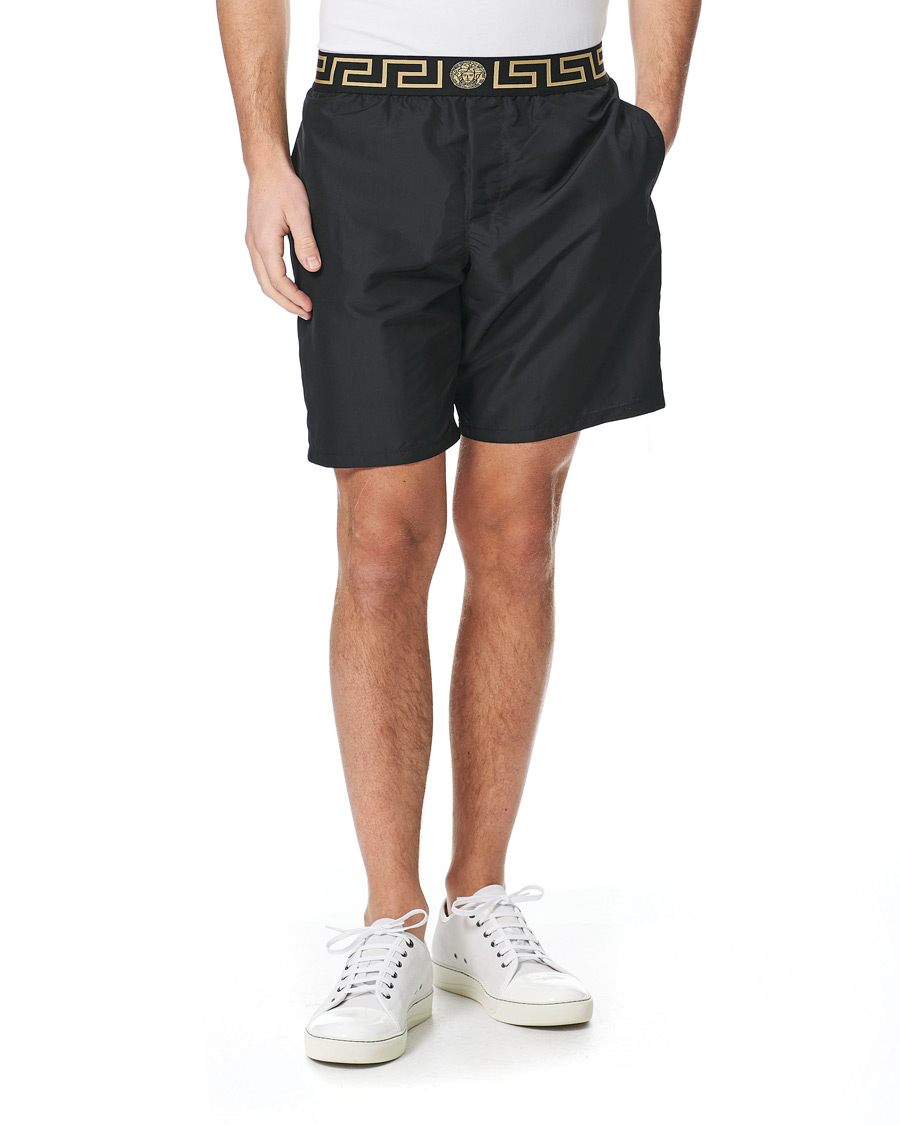 Homme | Maillots De Bain | Versace | Greca Border Swim Trunks Black