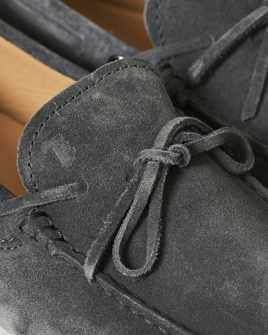Homme | Tod's Laccetto Gommino Carshoe Grey Suede | Tod's | Laccetto Gommino Carshoe Grey Suede