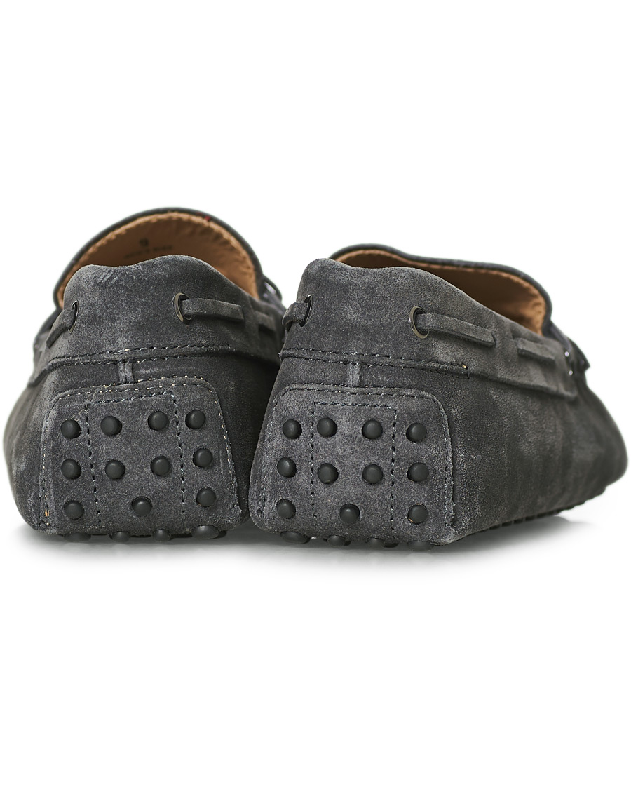 Homme | Tod's Laccetto Gommino Carshoe Grey Suede | Tod's | Laccetto Gommino Carshoe Grey Suede