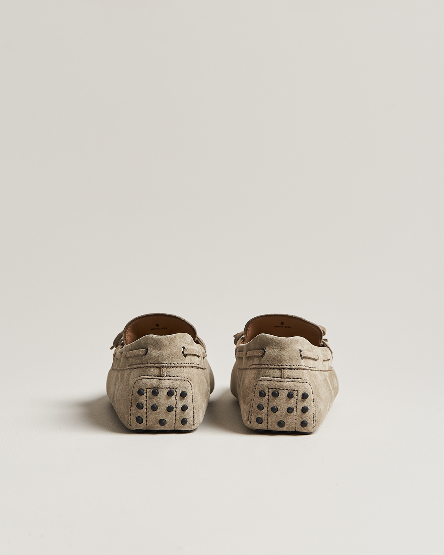 Homme | Tod's Lacetto Gommino Carshoe Taupe Suede | Tod's | Lacetto Gommino Carshoe Taupe Suede