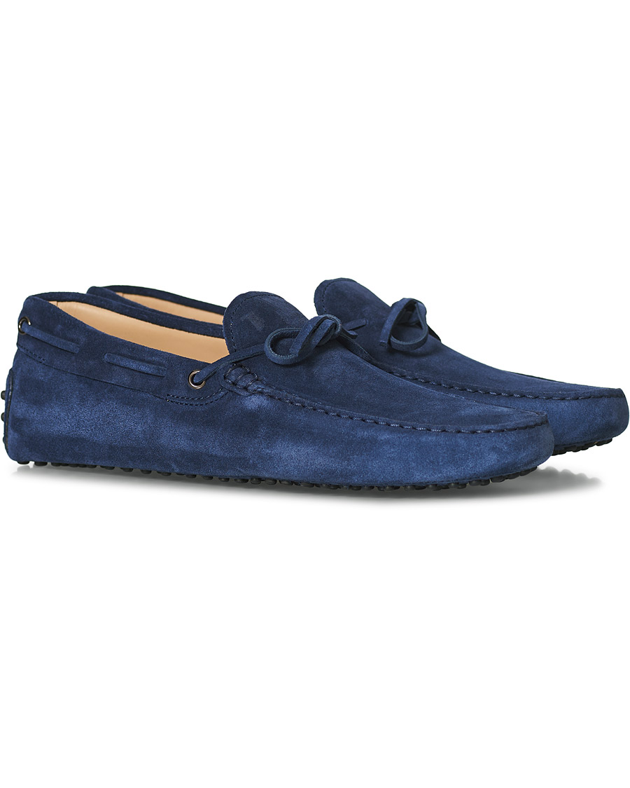 Homme | Tod's Laccetto Gommino Carshoe Navy Suede | Tod's | Laccetto Gommino Carshoe Navy Suede