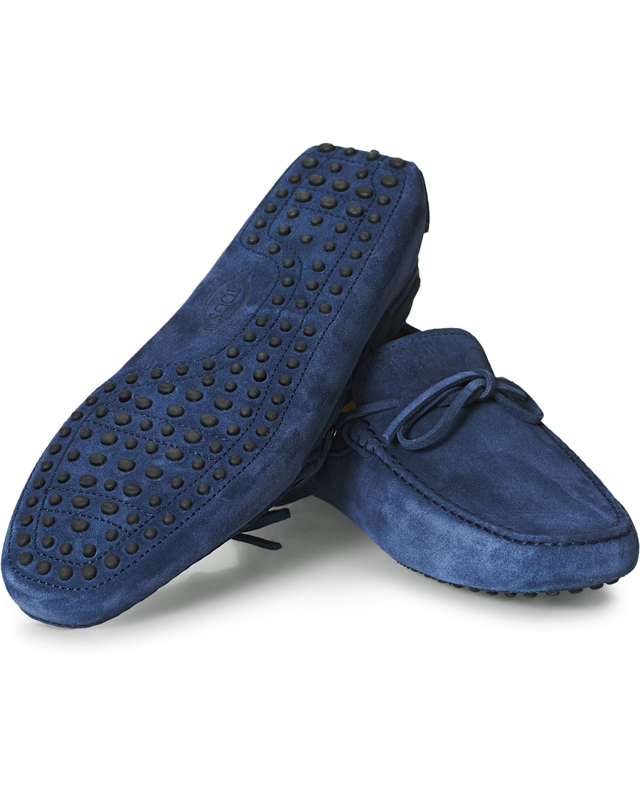 Homme | Tod's Laccetto Gommino Carshoe Navy Suede | Tod's | Laccetto Gommino Carshoe Navy Suede