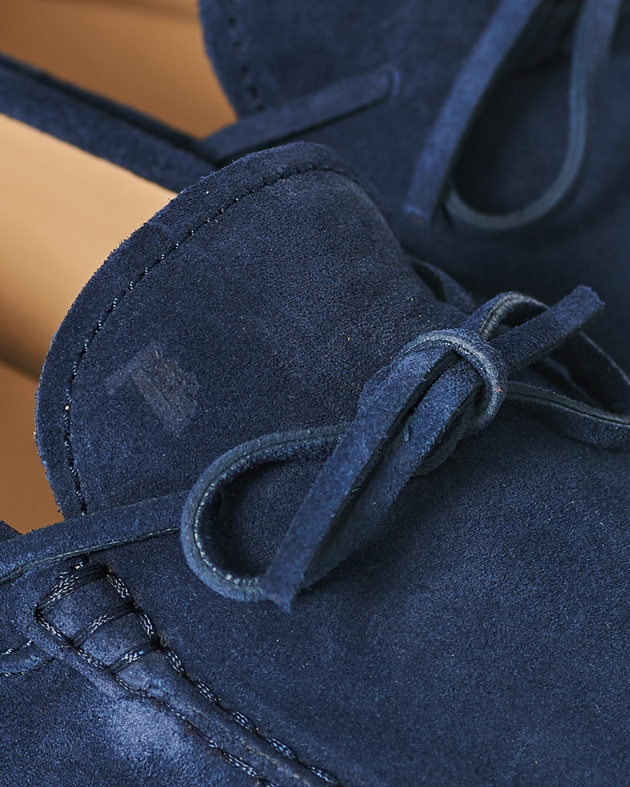 Homme | Tod's Laccetto Gommino Carshoe Navy Suede | Tod's | Laccetto Gommino Carshoe Navy Suede