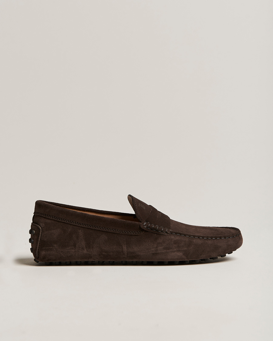 Homme | Tod's Gommino Carshoe Dark Brown Suede | Tod's | Gommino Carshoe Dark Brown Suede