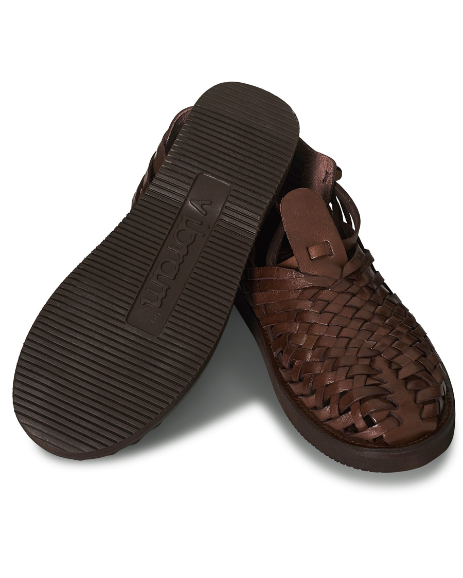 Homme | Yuketen Cruz Braided Sandal Dark Brown Calf | Yuketen | Cruz Braided Sandal Dark Brown Calf