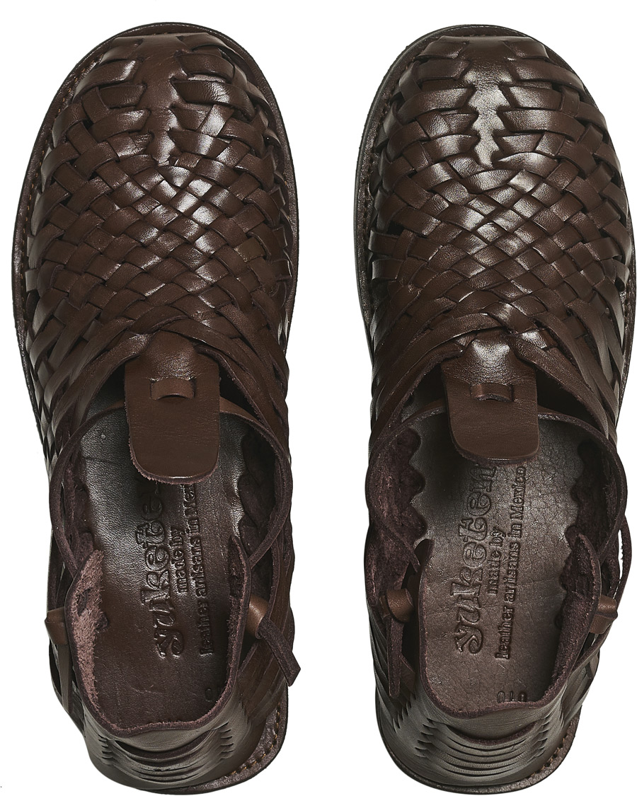 Homme | Yuketen Cruz Braided Sandal Dark Brown Calf | Yuketen | Cruz Braided Sandal Dark Brown Calf