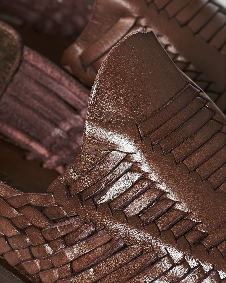 Homme | Yuketen Alejandro Woven Slipper Dark Brown Calf | Yuketen | Alejandro Woven Slipper Dark Brown Calf