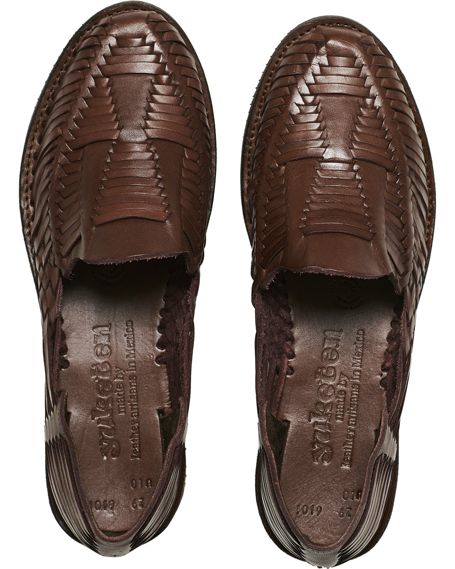 Homme | Yuketen Alejandro Woven Slipper Dark Brown Calf | Yuketen | Alejandro Woven Slipper Dark Brown Calf