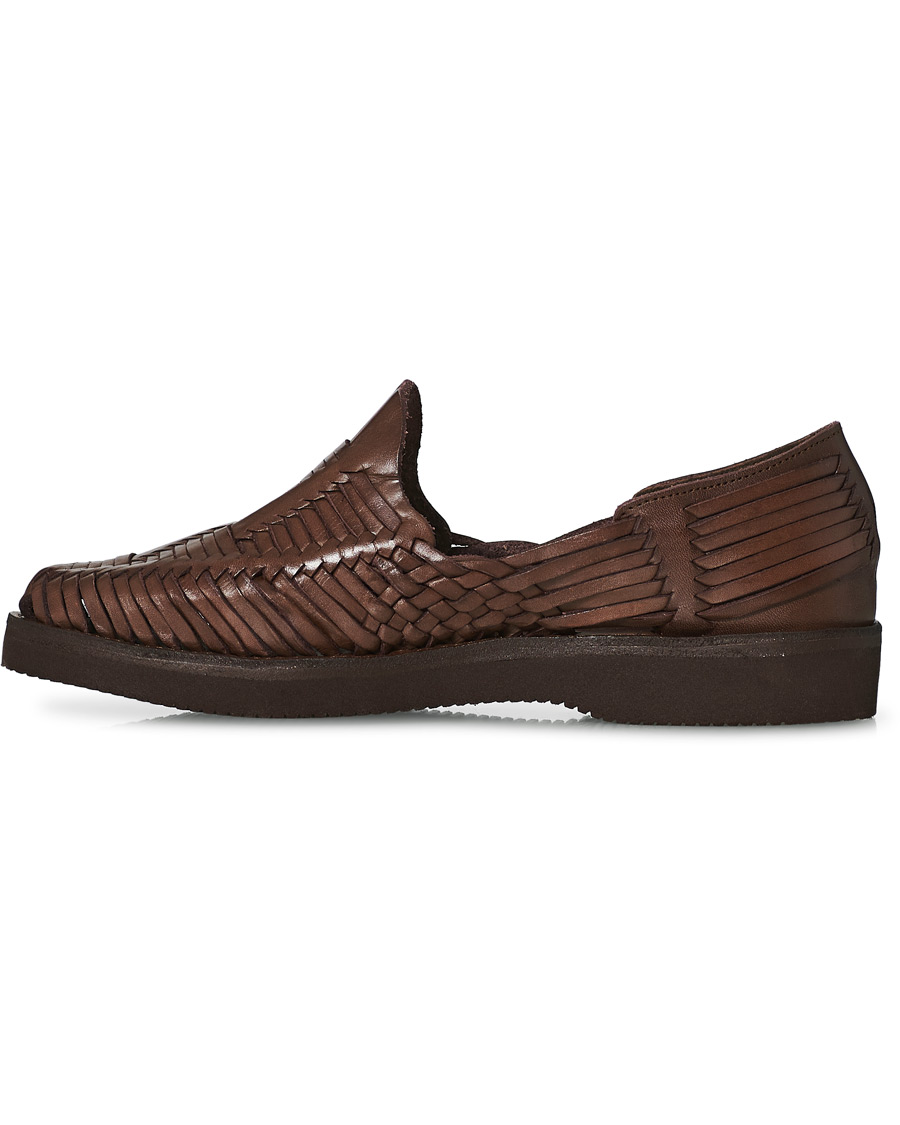 Homme | Yuketen Alejandro Woven Slipper Dark Brown Calf | Yuketen | Alejandro Woven Slipper Dark Brown Calf