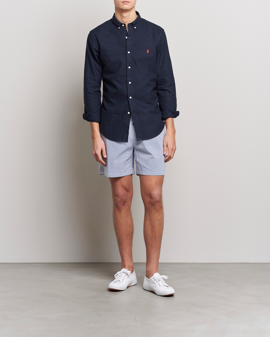 Homme | Maillots De Bain | Polo Ralph Lauren | Recycled Traveler Seersucker Swimshorts Cruise Royal