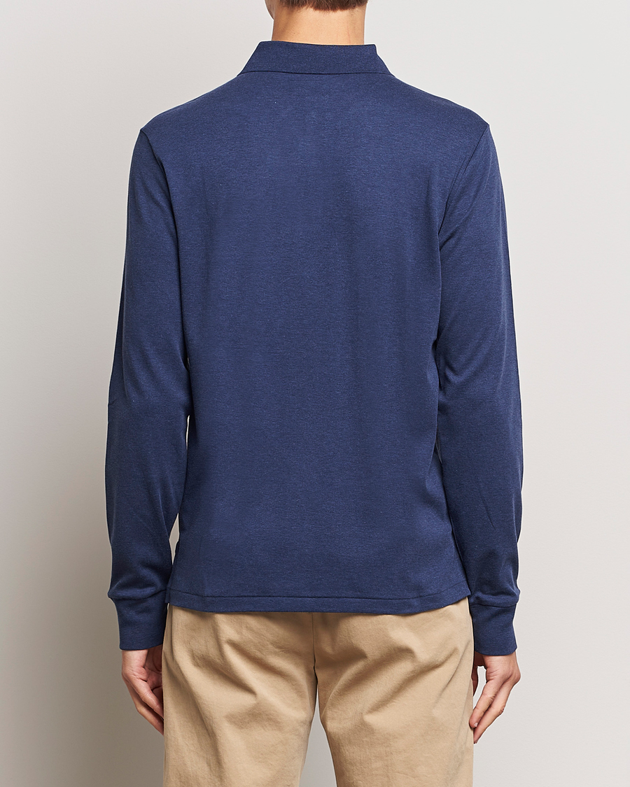Homme | Pulls Et Tricots | Polo Ralph Lauren | Luxury Pima Cotton Long Sleeve Polo Navy Heather