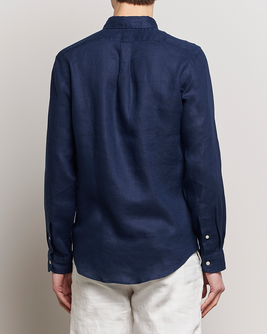 Homme | Chemises | Polo Ralph Lauren | Slim Fit Linen Button Down Shirt Newport Navy