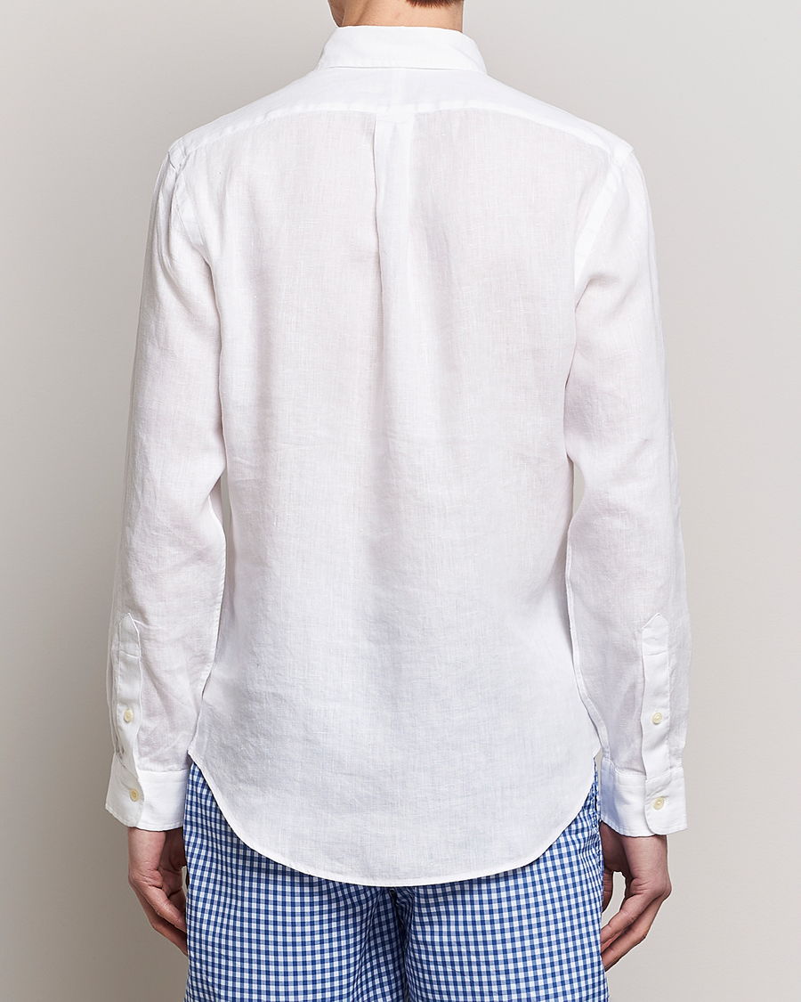 Homme | Chemises | Polo Ralph Lauren | Slim Fit Linen Button Down Shirt White