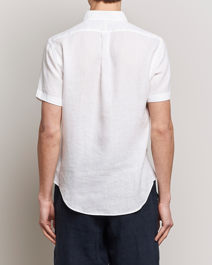 Homme | Chemises | Polo Ralph Lauren | Slim Fit Linen Short Sleeve Shirt White