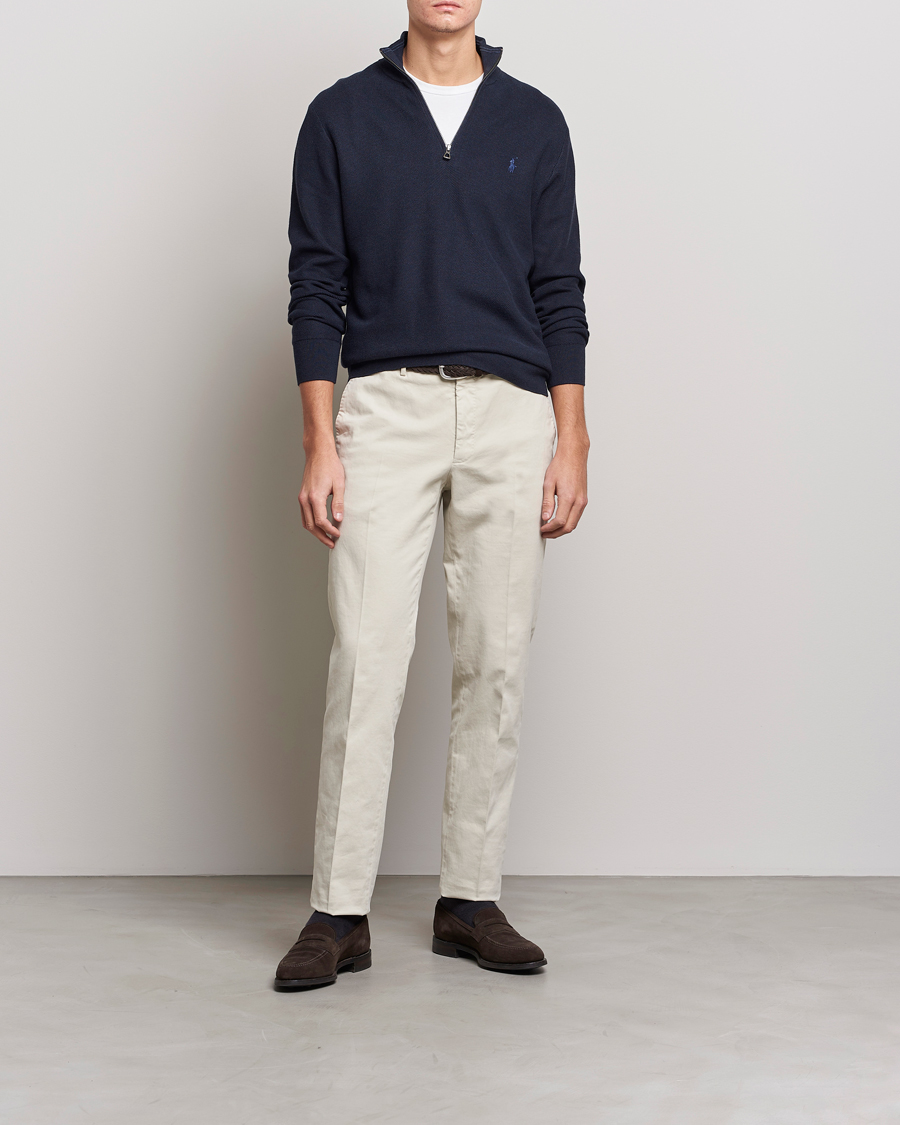 Homme | Pulls Et Tricots | Polo Ralph Lauren | Textured Half-Zip Navy Heather
