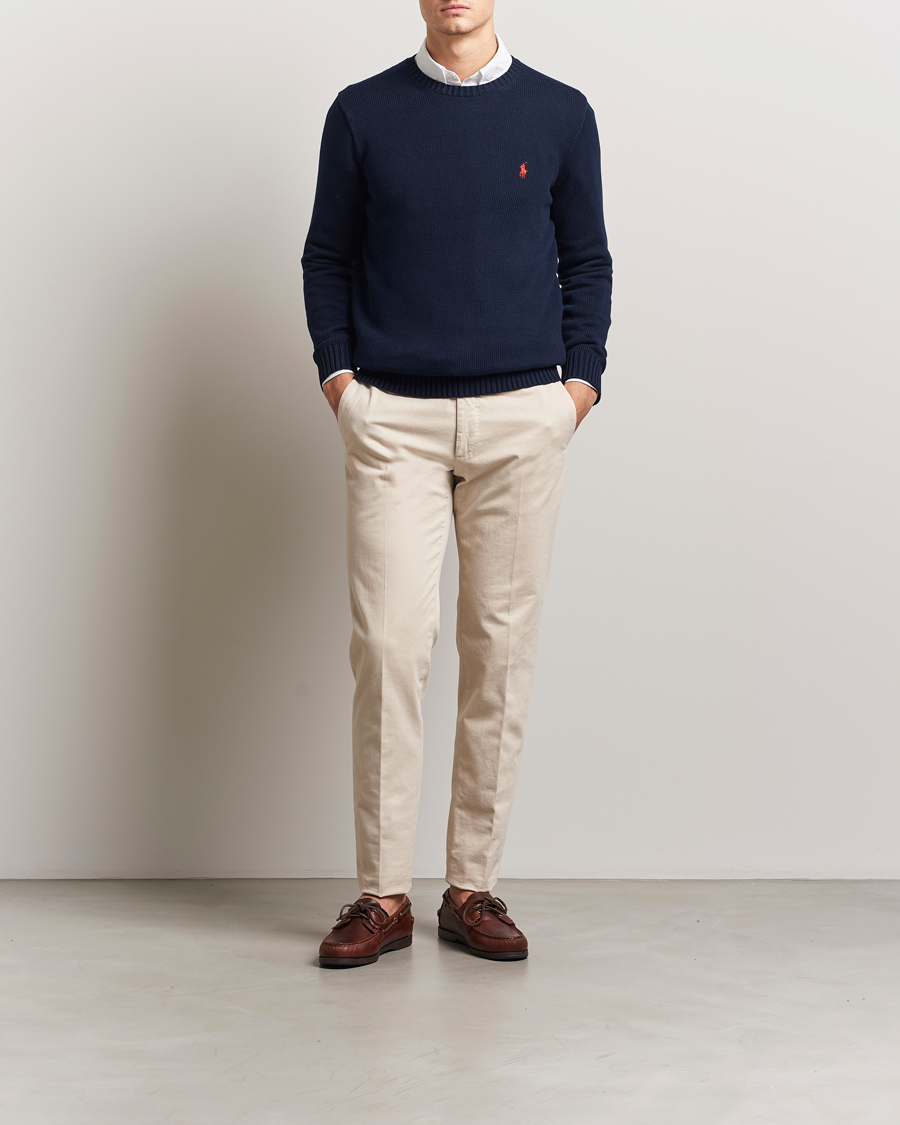 Homme | Pulls Et Tricots | Polo Ralph Lauren | Cotton Crew Neck Sweater Hunter Navy