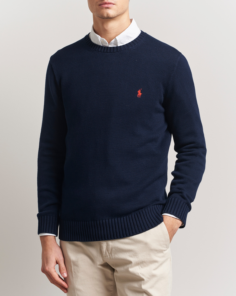 Homme | Pulls Et Tricots | Polo Ralph Lauren | Cotton Crew Neck Sweater Hunter Navy