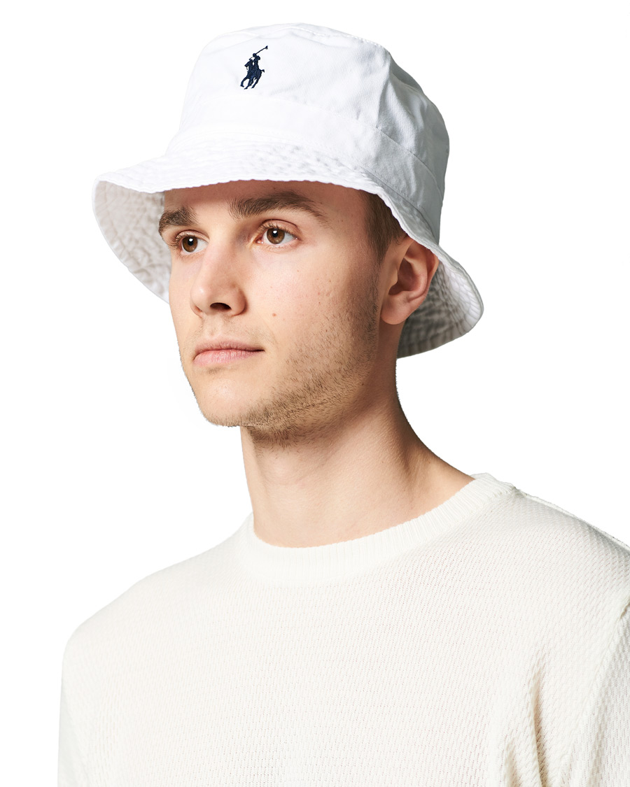 Homme | Polo Ralph Lauren Bucket Hat White | Polo Ralph Lauren | Bucket Hat White