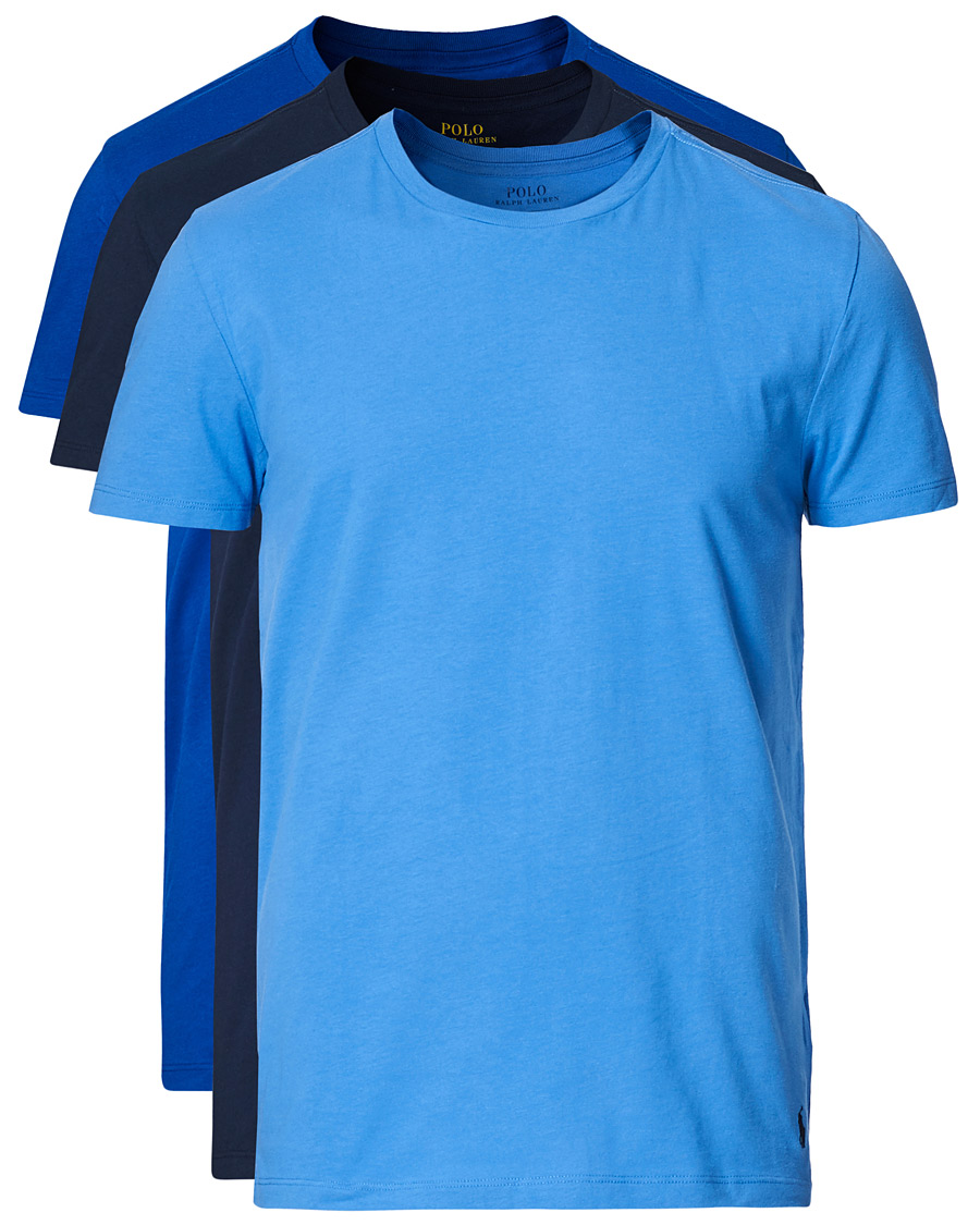 Homme | T-shirts | Polo Ralph Lauren | 3-Pack Crew Neck Tee Navy/Sapphire/Bermuda