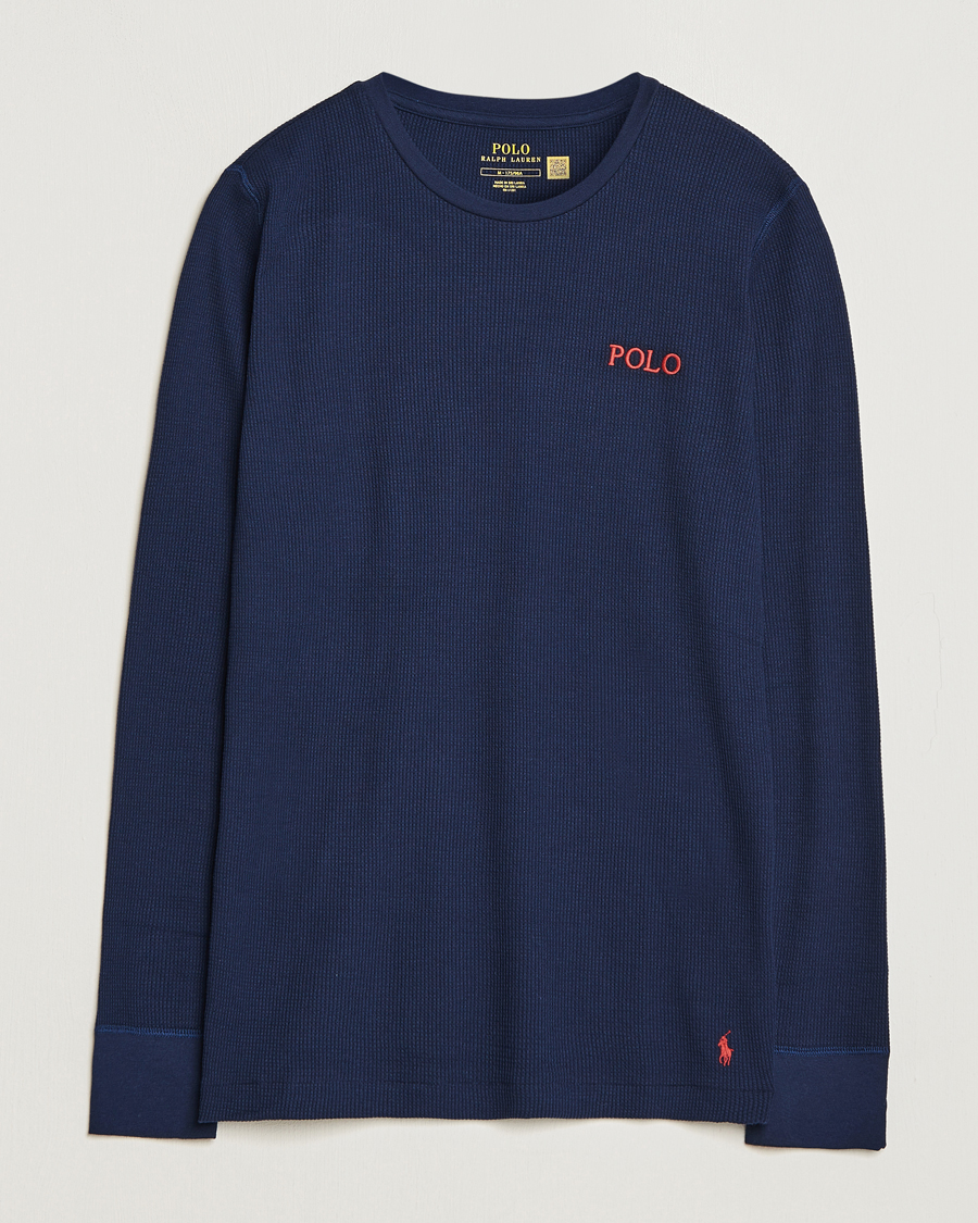 Homme | T-shirts | Polo Ralph Lauren | Waffle Long Sleeve Crew Neck Cruise Navy
