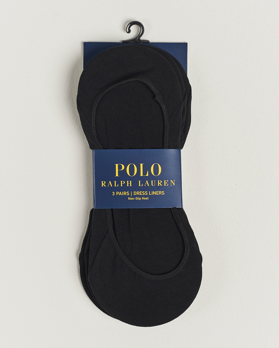 Heren | Ondergoed | Polo Ralph Lauren | 3-Pack No Show Socks Black