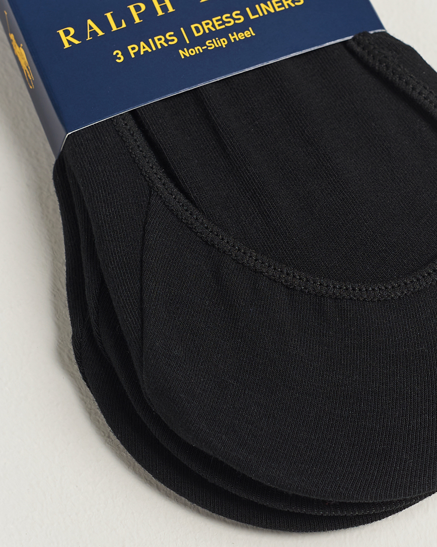 Heren | Ondergoed | Polo Ralph Lauren | 3-Pack No Show Socks Black