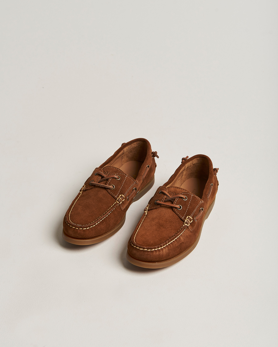 Homme | Merton Suede Docksides New Pale Russet | Polo Ralph Lauren | Merton Suede Docksides New Pale Russet