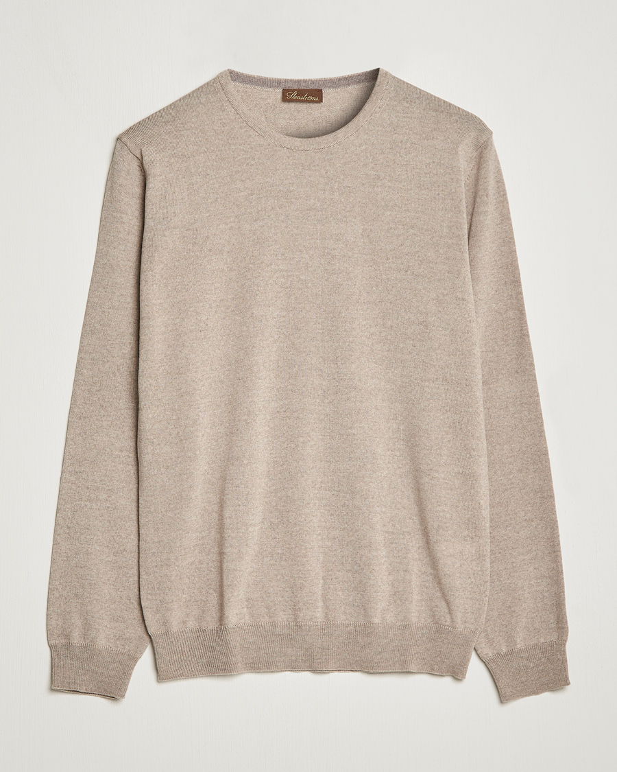 Heren | Truien | Stenströms | Merino Crew Neck Sand