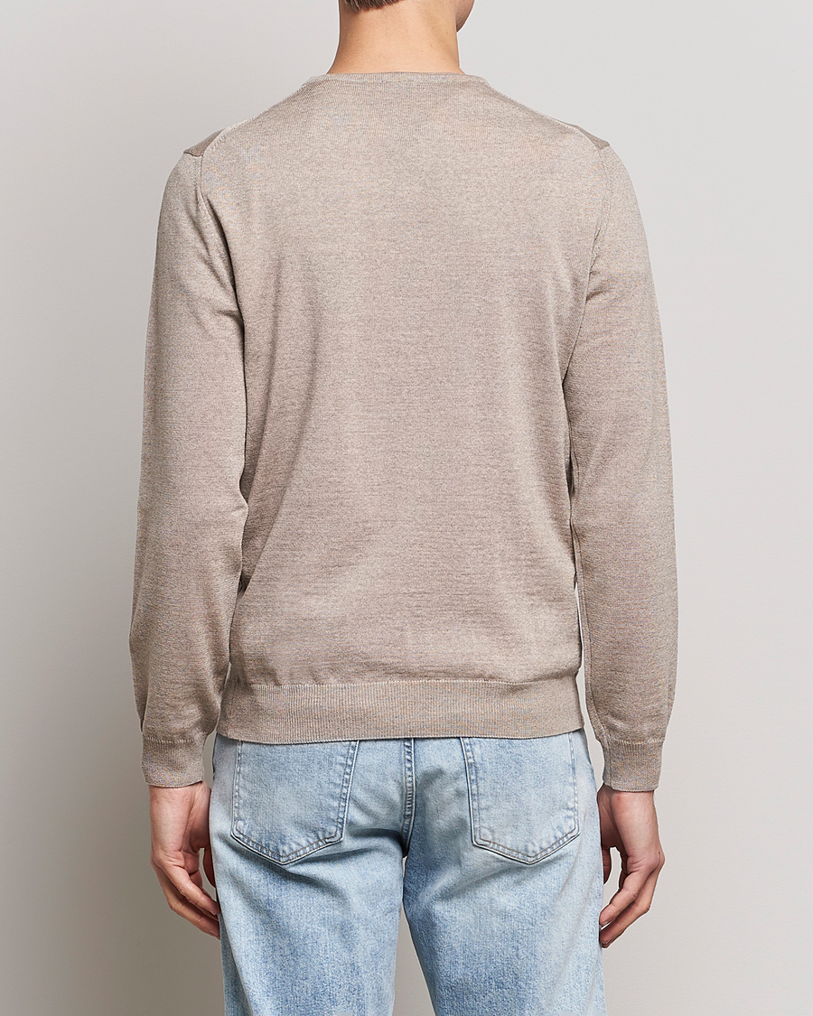 Heren | Truien | Stenströms | Merino Crew Neck Sand