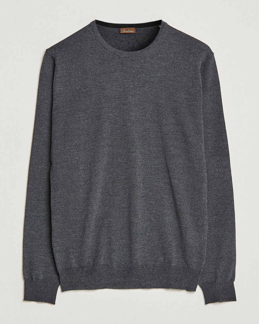 Heren | Truien | Stenströms | Merino Crew Neck Anthracite