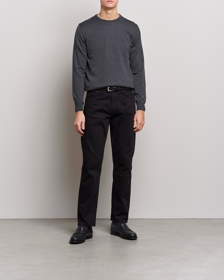 Heren | Truien | Stenströms | Merino Crew Neck Anthracite