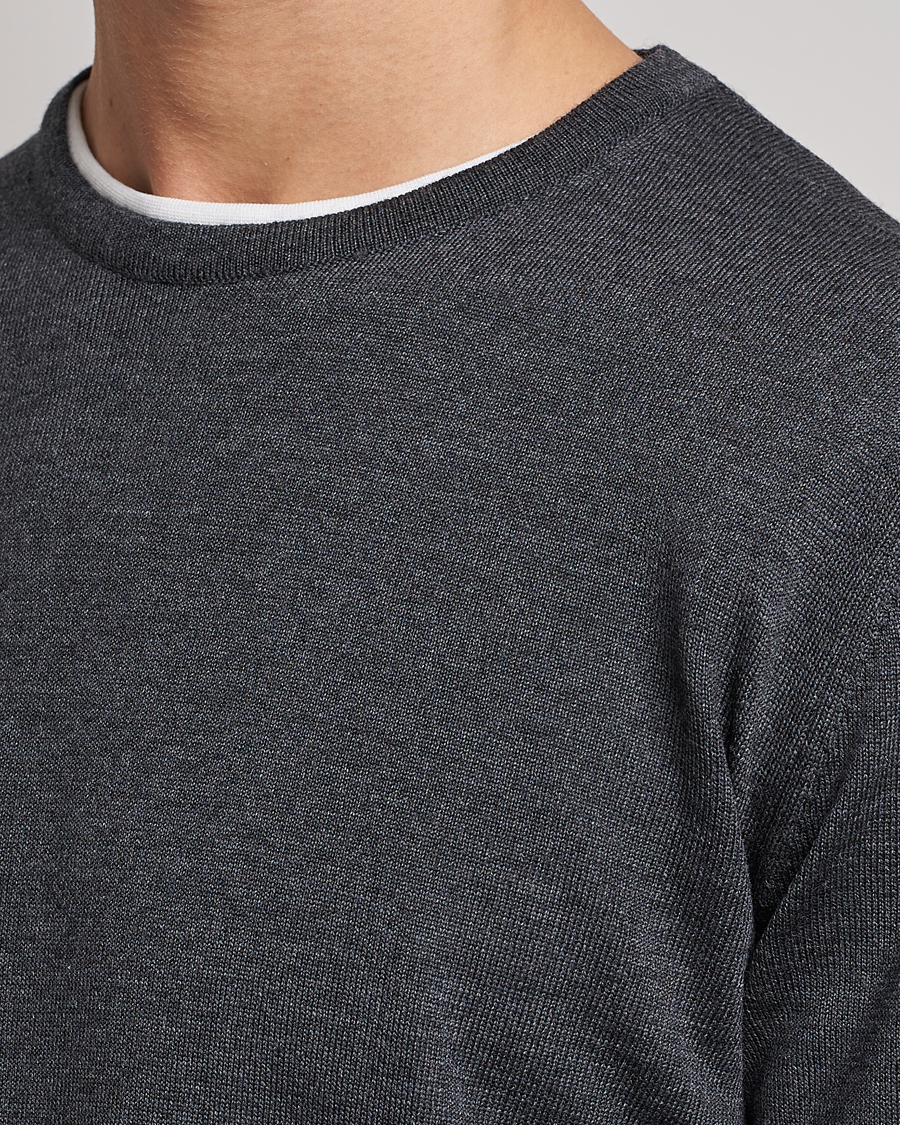Heren | Truien | Stenströms | Merino Crew Neck Anthracite