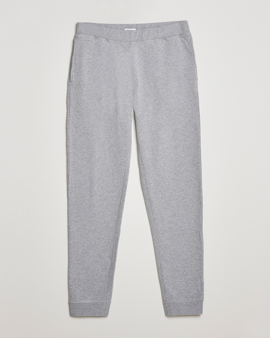 Heren | Broeken | Sunspel | Cotton Loopback Track Pants Grey Melange