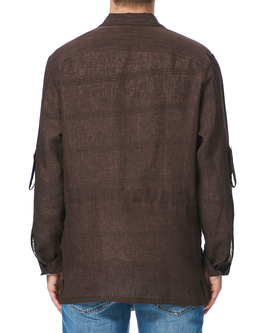Homme | Chemises | Brioni | Linen Sahariana Brown