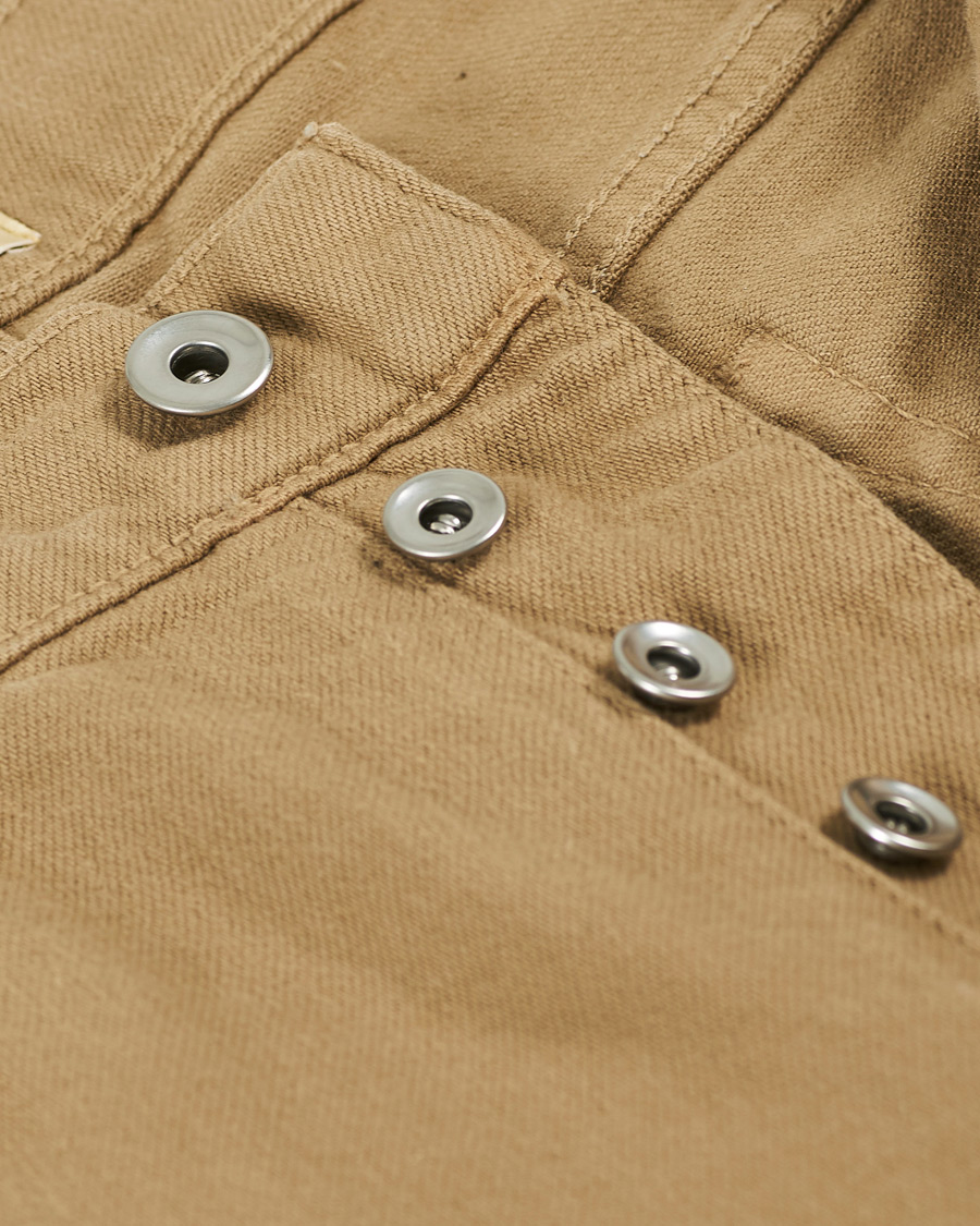 Heren | Jeans | C.O.F. Studio | M7 Tapered Organic Cotton Stretch Jeans Khaki Beige