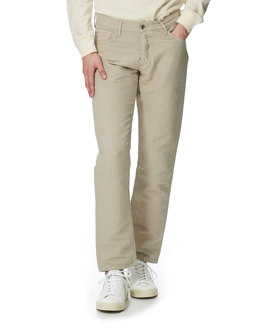 Homme | Pantalons | C.O.F. Studio | M5 Straight Panama Trousers Kitt