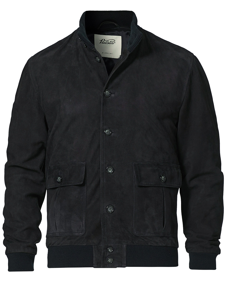 Homme | Manteaux Et Vestes | Valstar | Valstarino Suede Jacket Navy