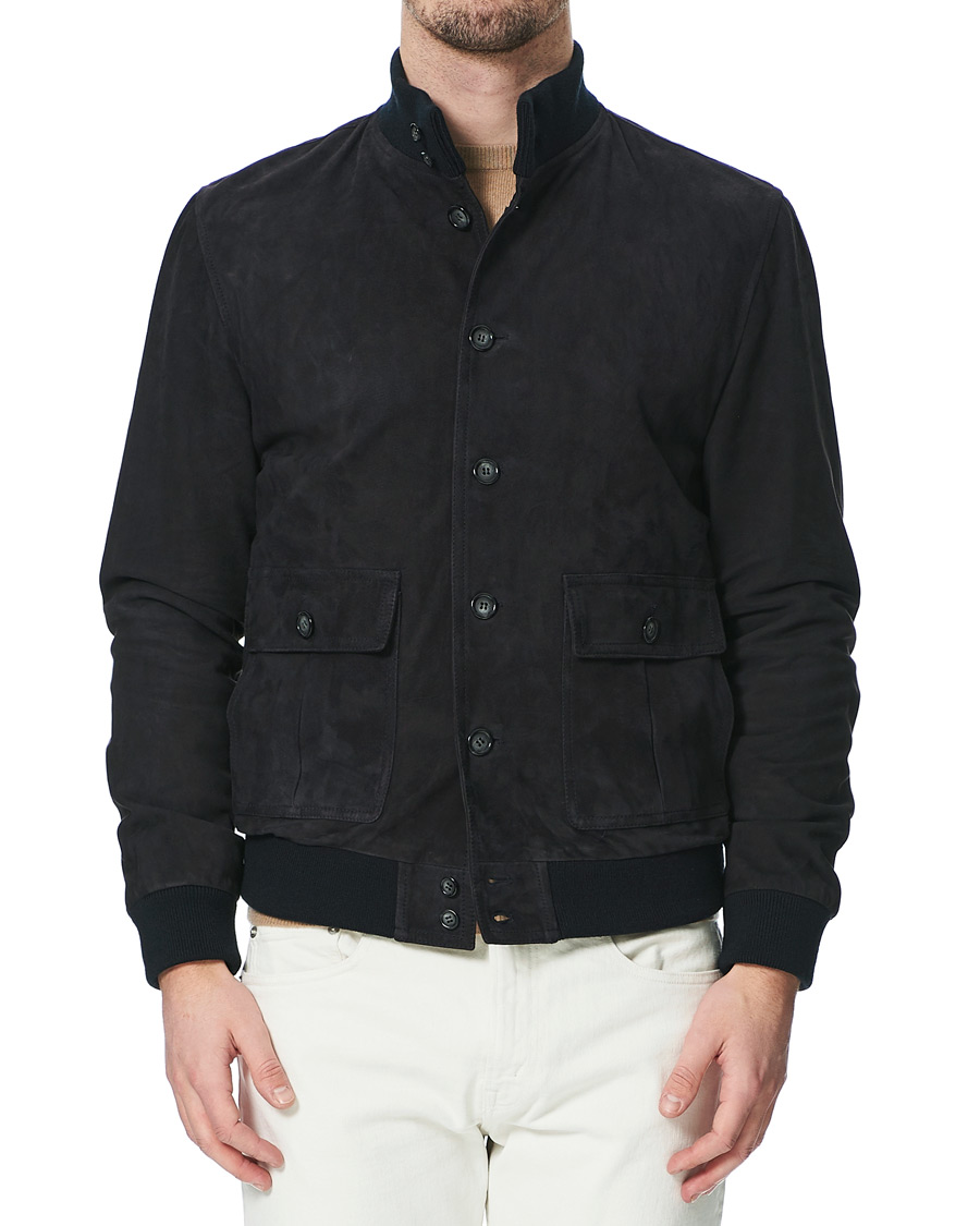 Homme | Manteaux Et Vestes | Valstar | Valstarino Suede Jacket Navy