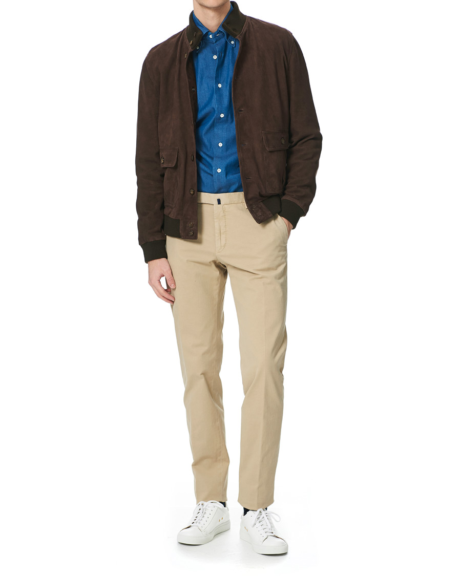Homme | Manteaux Et Vestes | Valstar | Valstarino Suede Jacket Dark Brown