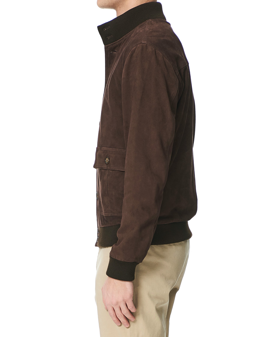 Homme | Manteaux Et Vestes | Valstar | Valstarino Suede Jacket Dark Brown