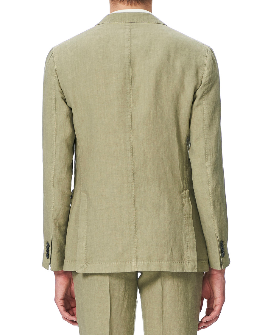 Homme | | Boglioli | K Jacket Patch Pocket Linen Suit Sage Green