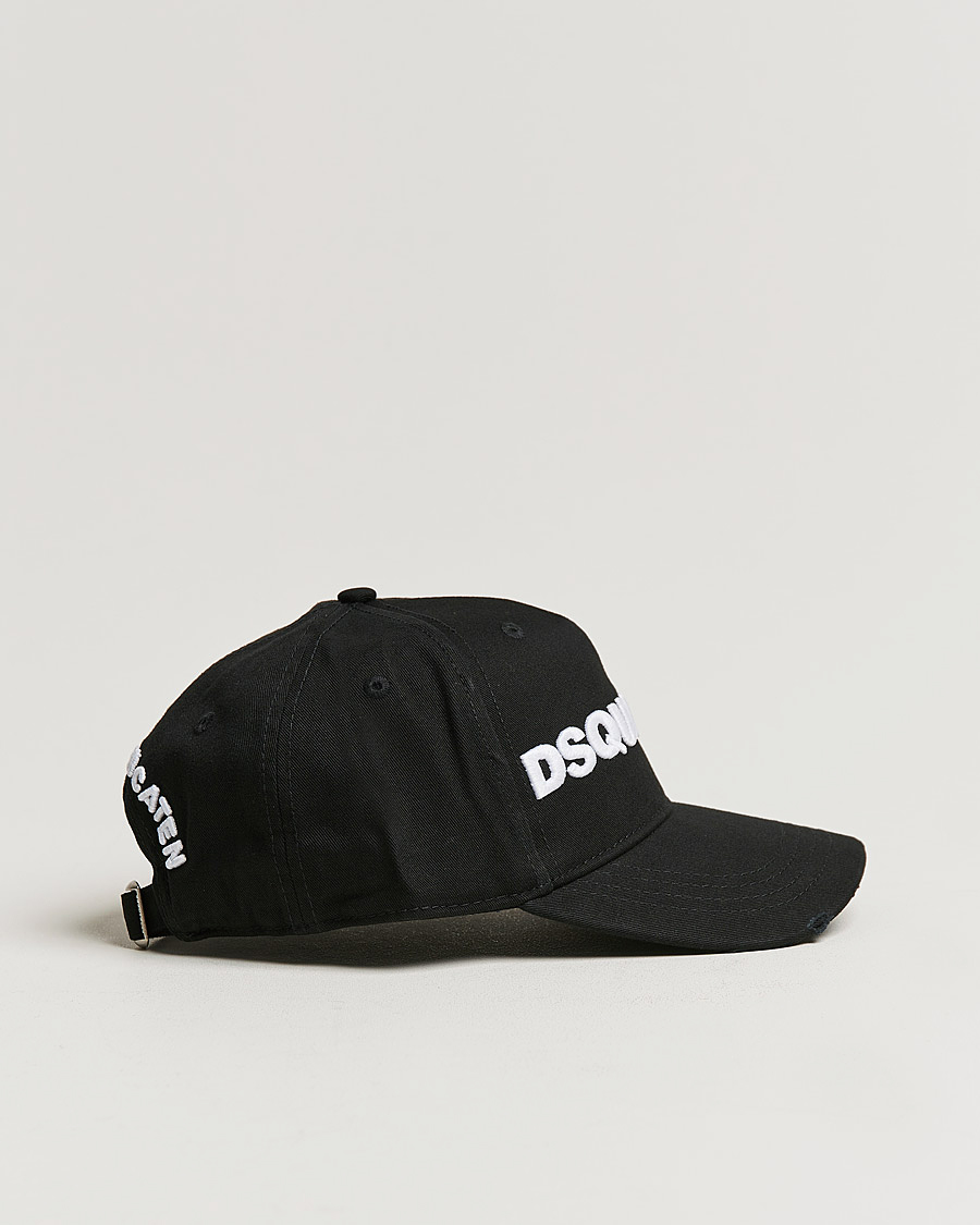 Homme | Dsquared2 Lettering Logo Baseball Cap Black/White | Dsquared2 | Lettering Logo Baseball Cap Black/White