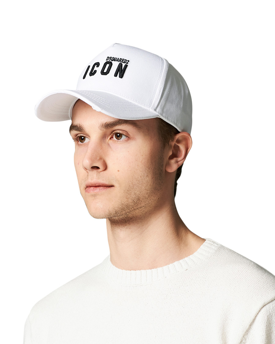 Homme | Dsquared2 Icon Baseball Cap White | Dsquared2 | Icon Baseball Cap White