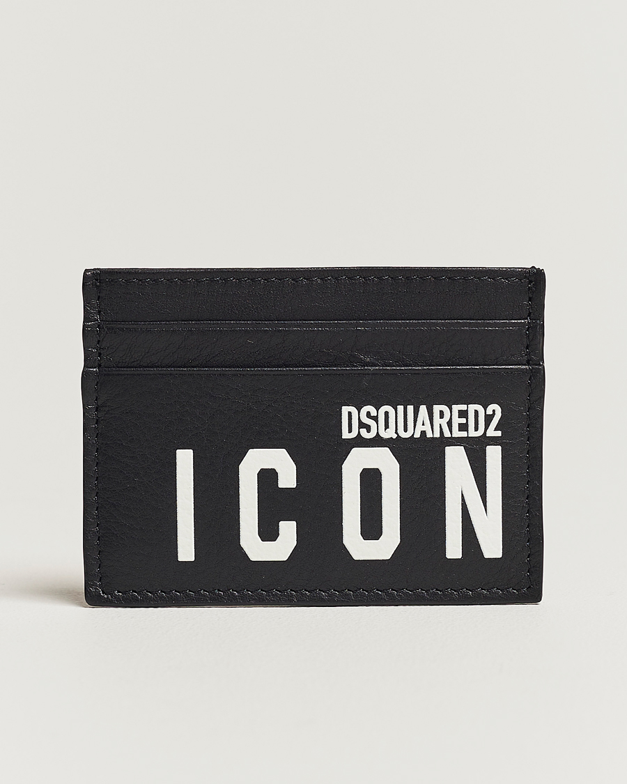 Homme | Dsquared2 Icon Leather Card Holder Black | Dsquared2 | Icon Leather Card Holder Black