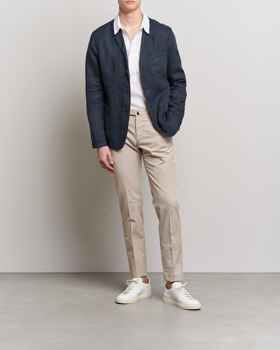 Homme | Blazers | Aspesi | Samuraki Linen Blazer Navy