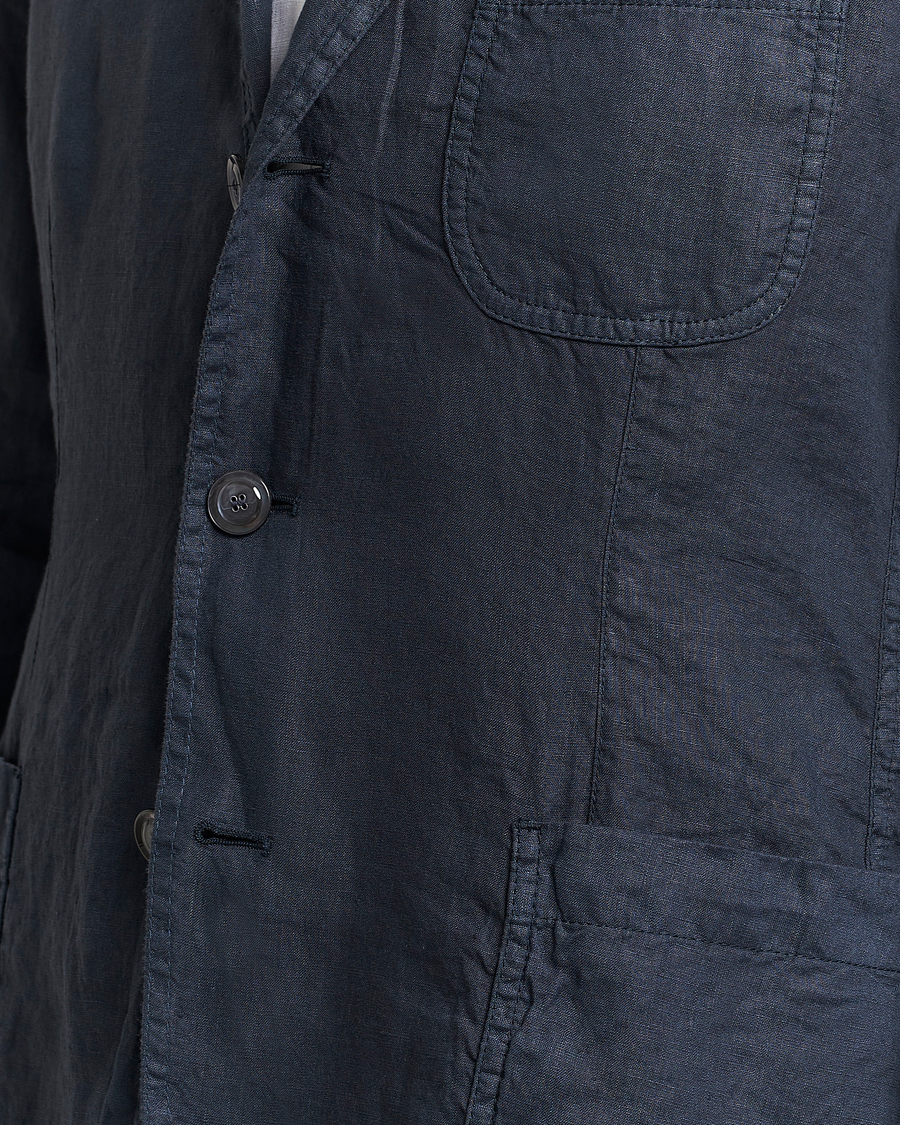 Homme | Blazers | Aspesi | Samuraki Linen Blazer Navy