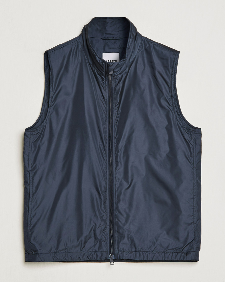 Homme | Gilets | Aspesi | Vernes Nylon Gilet Navy
