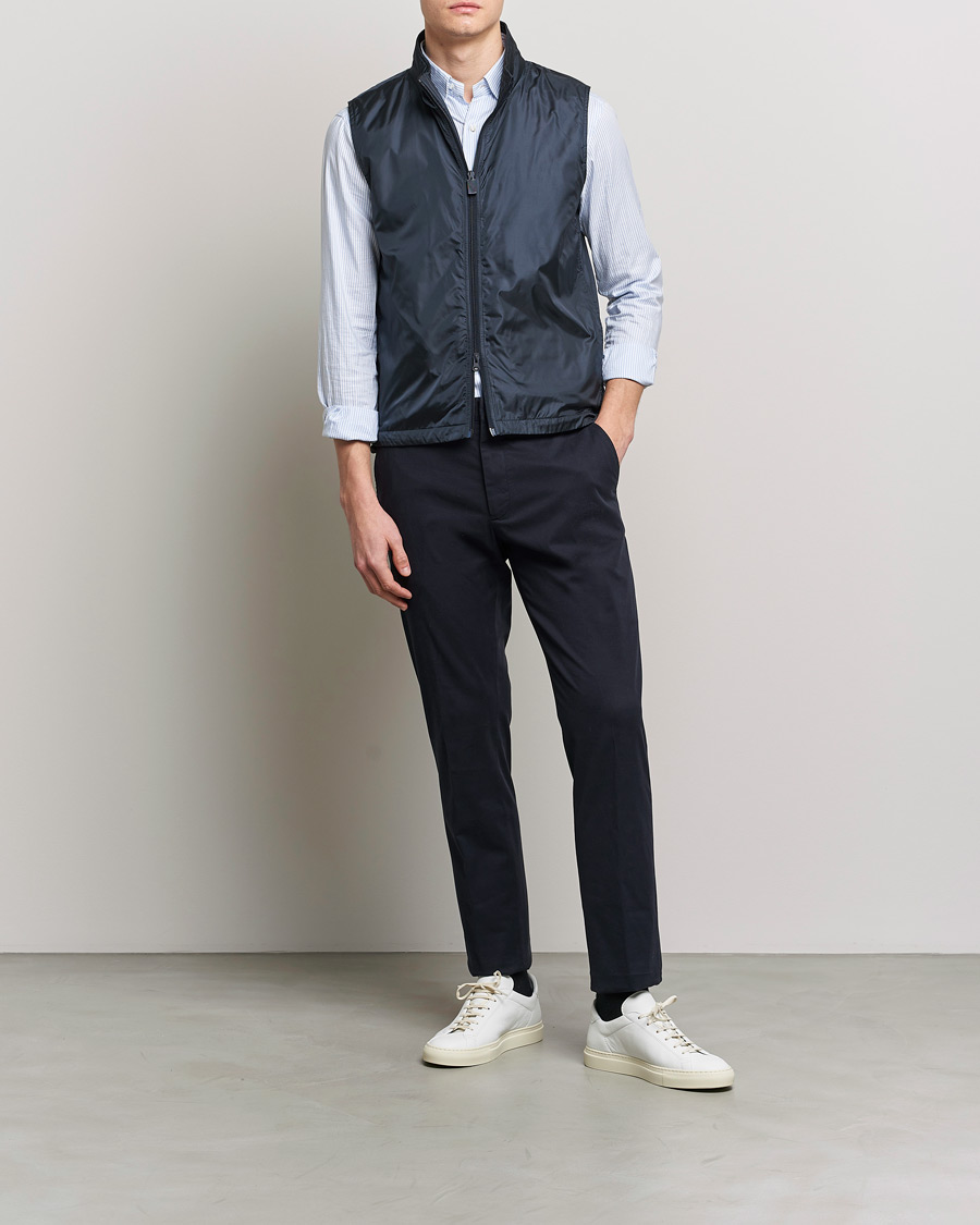 Homme | Gilets | Aspesi | Vernes Nylon Gilet Navy